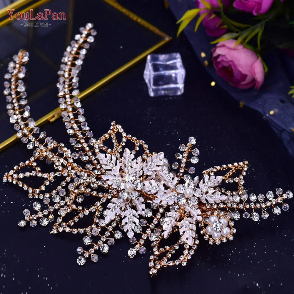Shiny Bridal Headdress - Luxury Wedding Headband - Women's Hair Accessories, Queen Headpiece, Party, Banquet Headwear