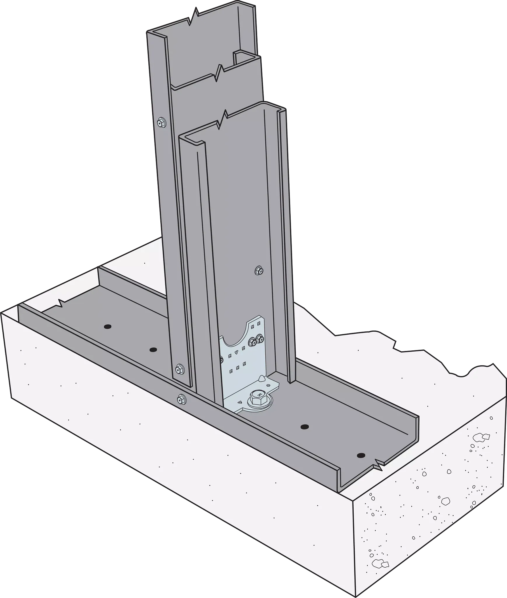 Simpson SSC4.25-R50 SSC 4-1/4 in. 14-Gauge Galvanized Steel-Stud Clip (50-Qty)