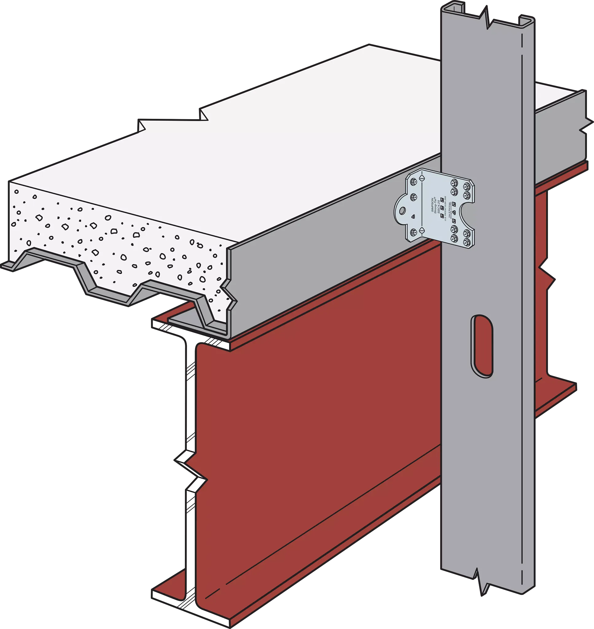 Simpson SSC4.25-R50 SSC 4-1/4 in. 14-Gauge Galvanized Steel-Stud Clip (50-Qty)
