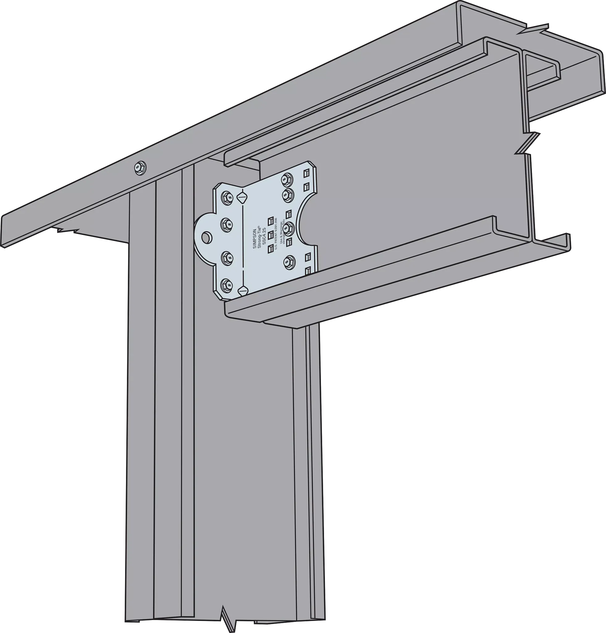 Simpson SSC4.25-R50 SSC 4-1/4 in. 14-Gauge Galvanized Steel-Stud Clip (50-Qty)
