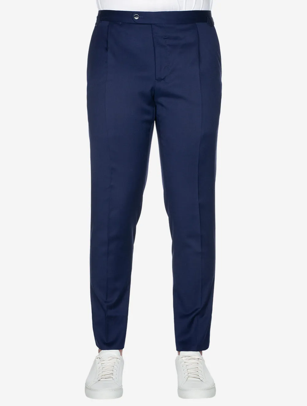 Single Pleat Trouser Blue
