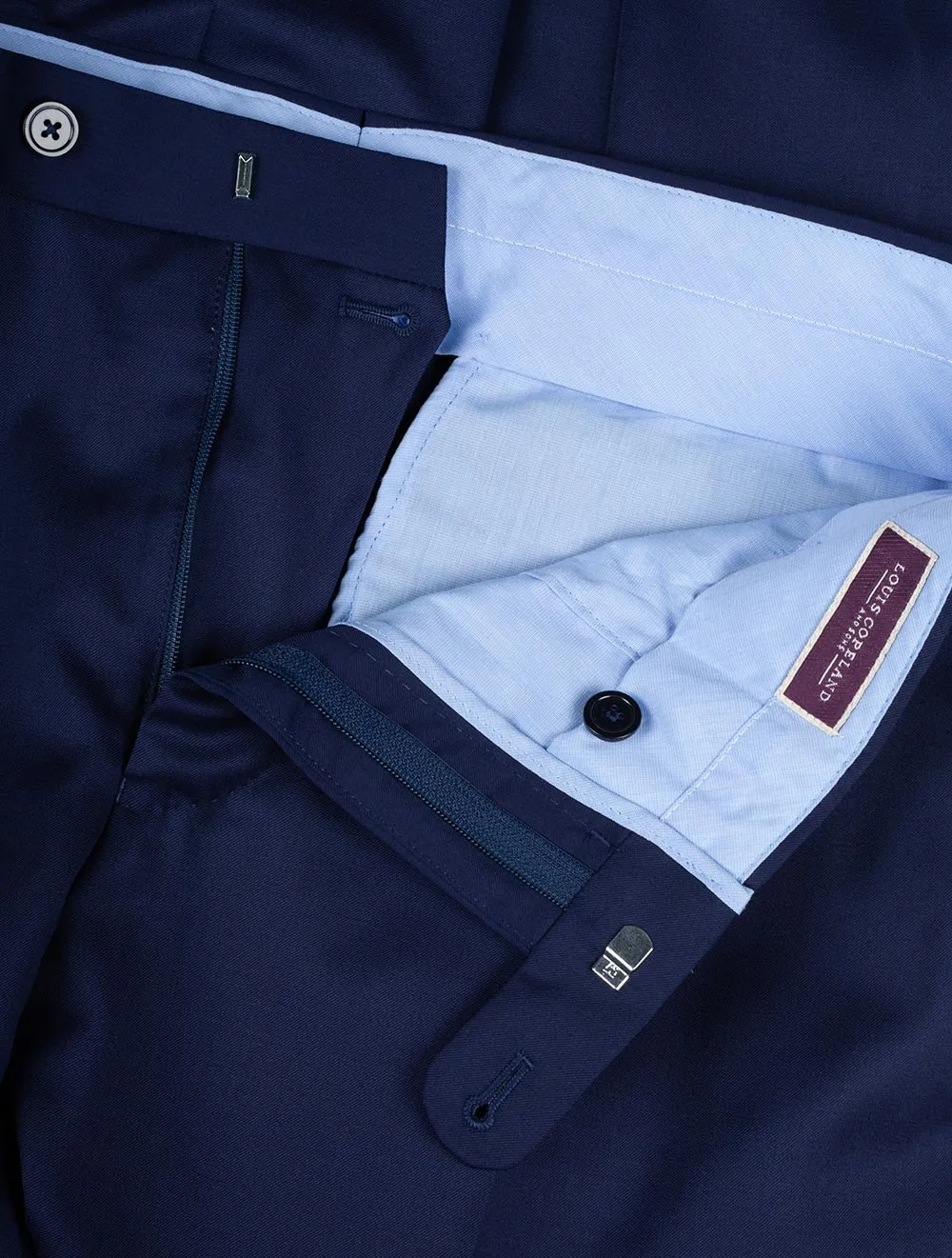 Single Pleat Trouser Blue