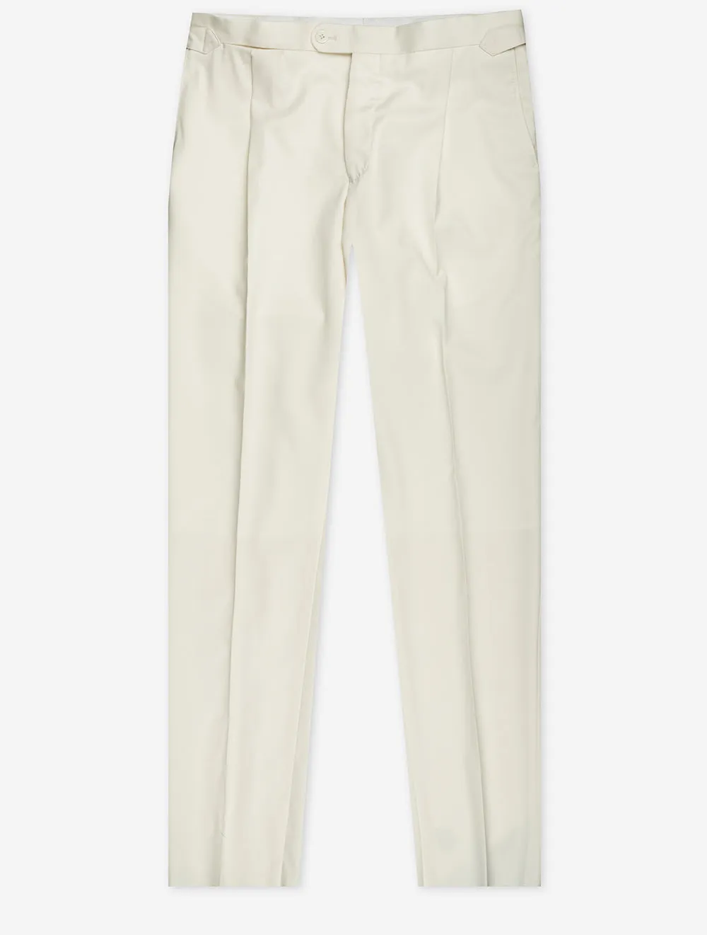 Single Pleat Trouser Cream