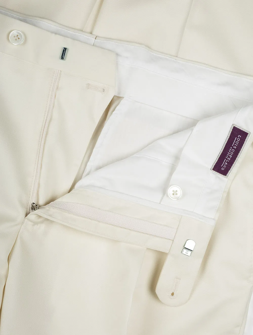 Single Pleat Trouser Cream
