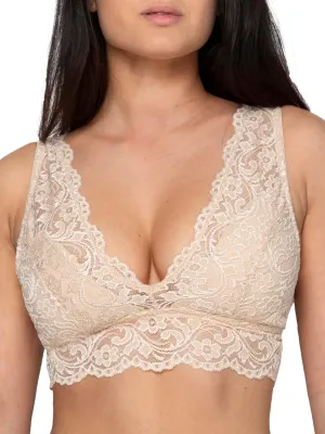 Smart & Sexy Women's Lace Deep V Wireless Bralette  Comfortable & Stylish, Multi-Packs Available