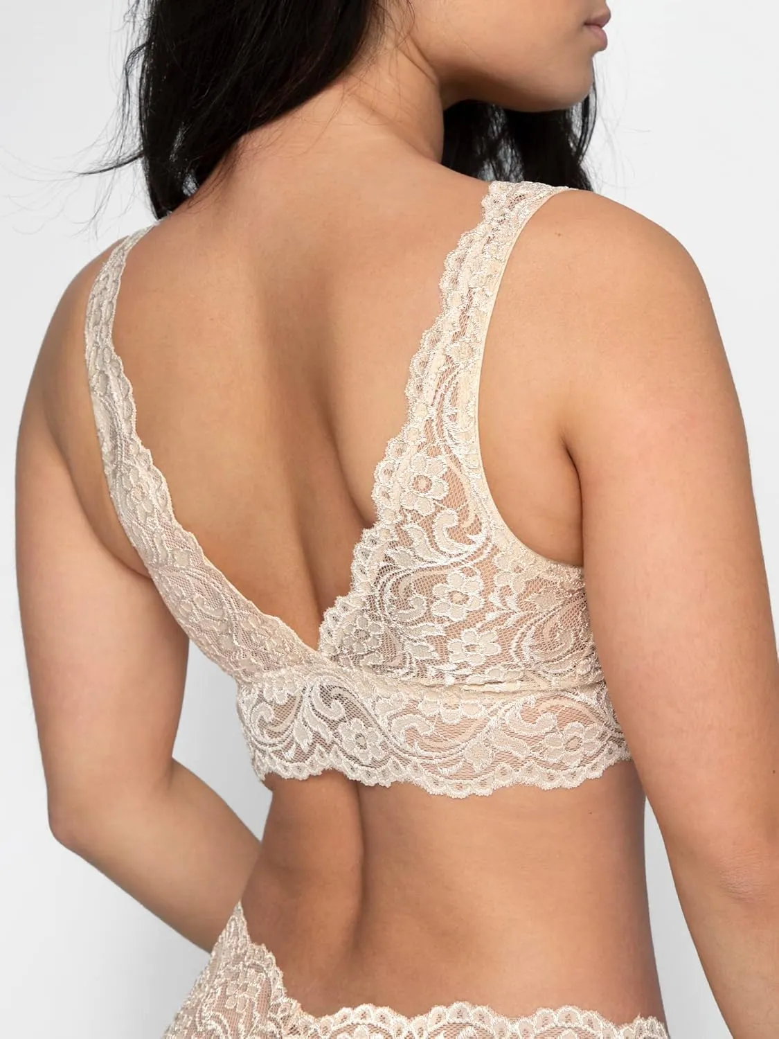 Smart & Sexy Women's Lace Deep V Wireless Bralette  Comfortable & Stylish, Multi-Packs Available