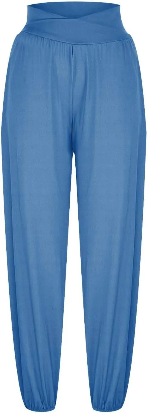 SMIDOW Women's Harem Pants Casual Loose Solid High Waist Yoga Pants Workout Running Joggers Sweatpants Comfy Lounge Trousers