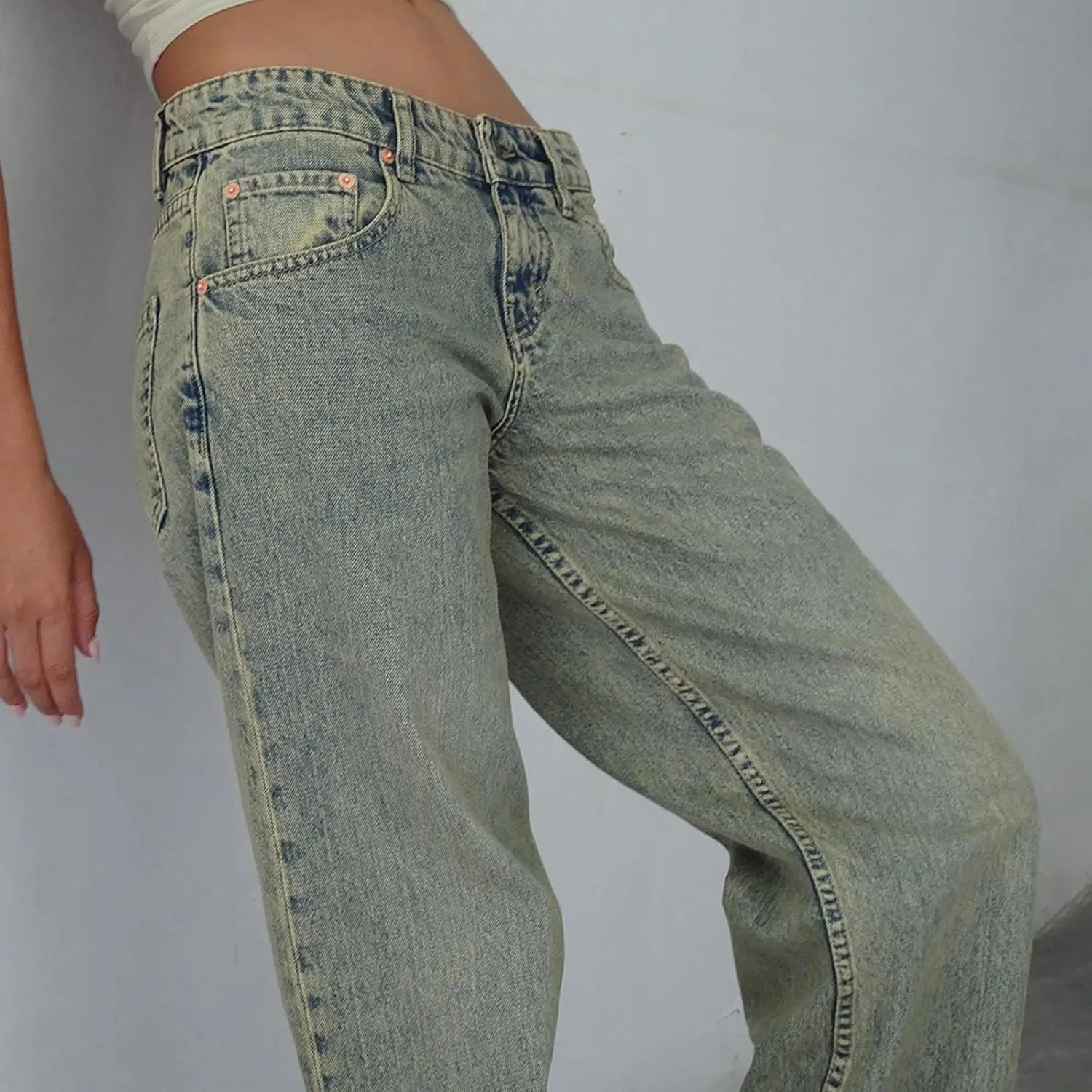 SMIDOW Women's High Waisted Flare Jeans with Belt Bootcut Stretchy Denim Pants Full Length Wide-Leg Denim Pants