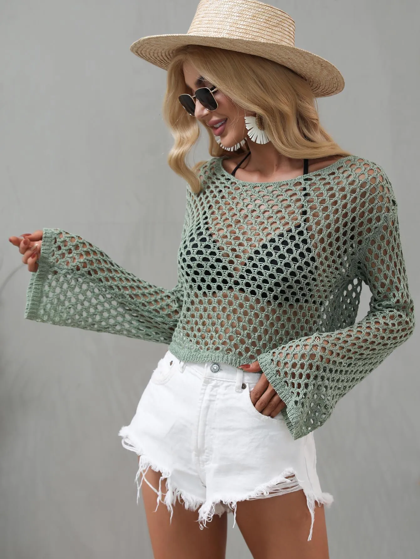 Splendid Cropped Beach Cover Up