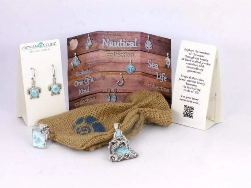 Sterling Silver Crab with Abalone Shell and London Blue Topaz Lever Back Earrings