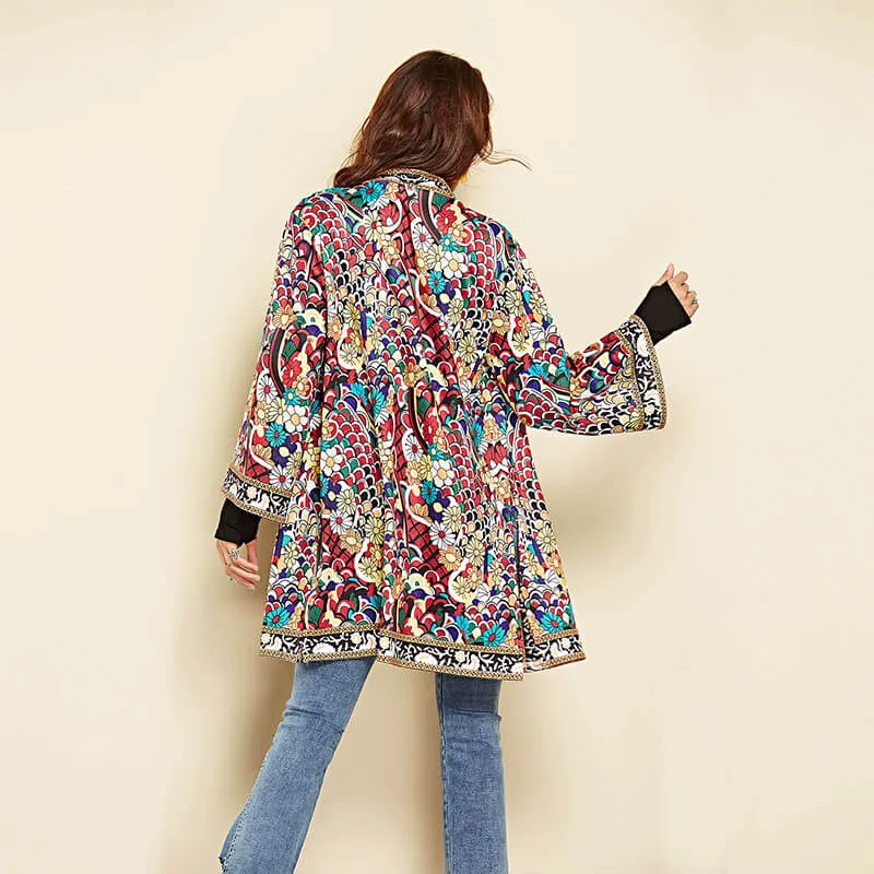 Summer Slit Floral Beach Cover Up