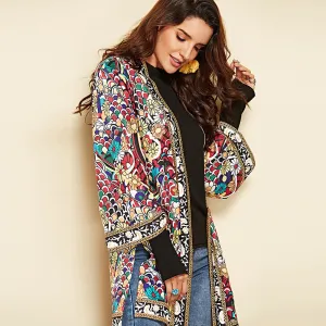 Summer Slit Floral Beach Cover Up