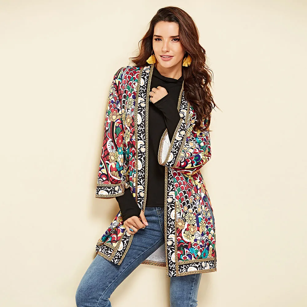 Summer Slit Floral Beach Cover Up