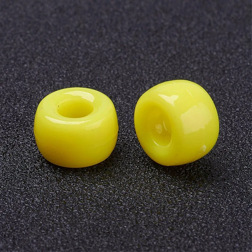Sunshine Yellow Opaque - Acrylic Pony Beads