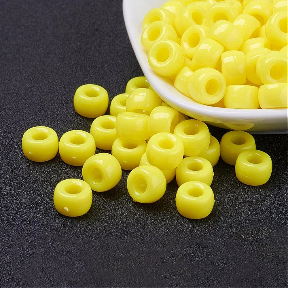Sunshine Yellow Opaque - Acrylic Pony Beads