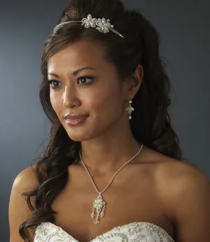 Super Cute Crystal Pearl side Accent Wedding Headband