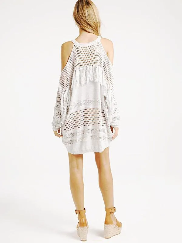 Tasseled Knitting Cover-Ups Swimwear