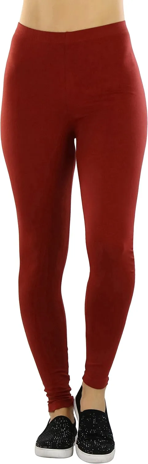ToBeInStyle Women's Premium Soft Essential Full Length Cotton Leggings