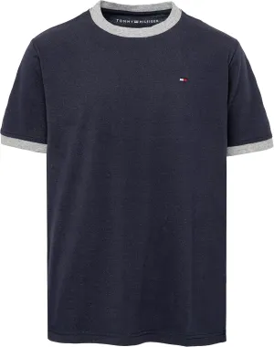 Tommy Hilfiger Boys' Short Sleeve Solid Ringer Crew Neck T-Shirt, Soft, Comfortable, Relaxed Fit