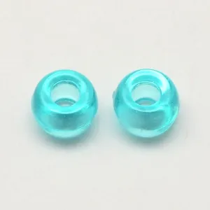 Transparent Pony Beads - Aqua
