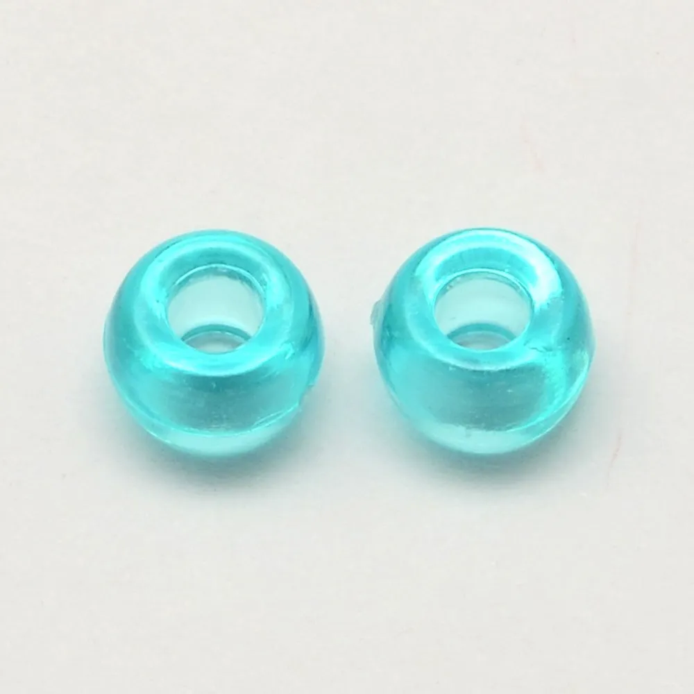 Transparent Pony Beads - Aqua