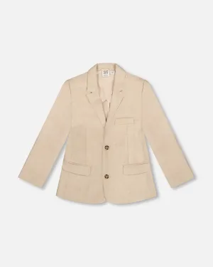 Two Button Blazer Light Taupe