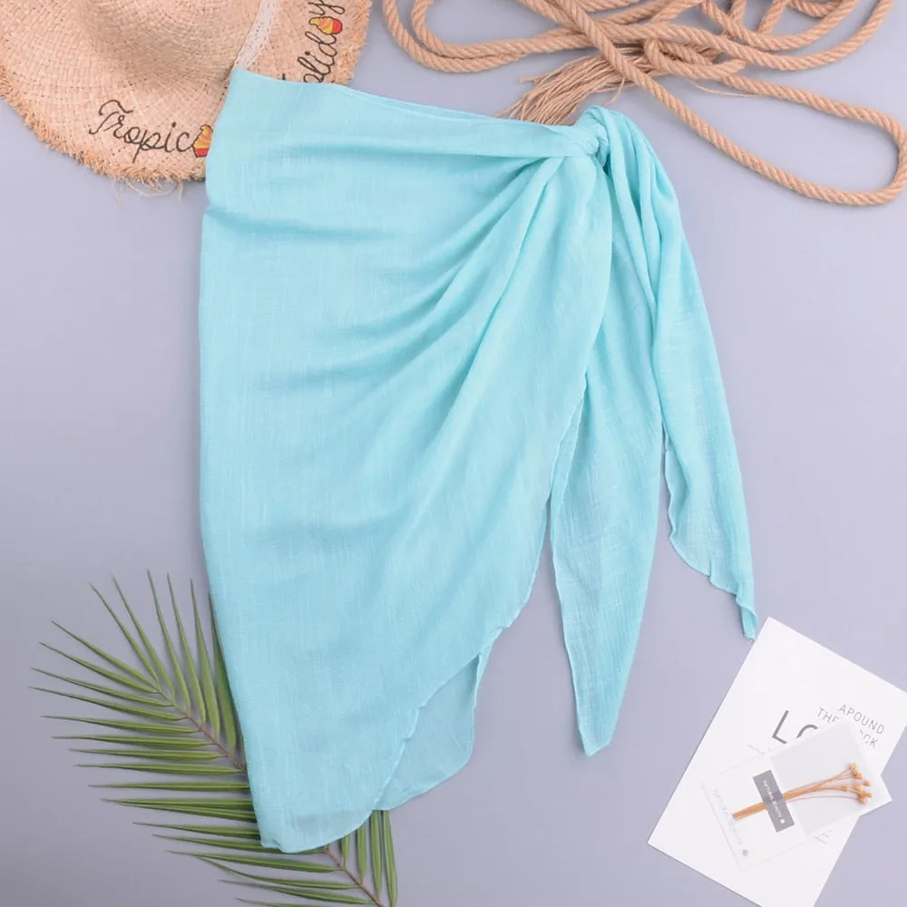 VenusFox Sexy Women Chiffon Swimwear Pareo Scarf Cover Up Wrap Kaftan Sarong Beach Wear Bikinis Cover-Ups Skirts