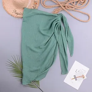 VenusFox Sexy Women Chiffon Swimwear Pareo Scarf Cover Up Wrap Kaftan Sarong Beach Wear Bikinis Cover-Ups Skirts