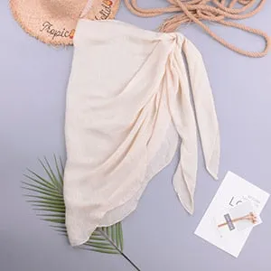 VenusFox Sexy Women Chiffon Swimwear Pareo Scarf Cover Up Wrap Kaftan Sarong Beach Wear Bikinis Cover-Ups Skirts