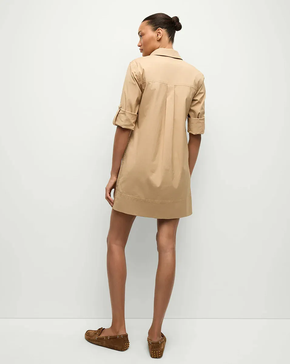 VERONICA BEARD SAUDE CARGO DRESS BEIGE