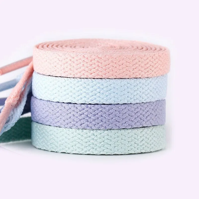 Vibrant Summer Pastel Color Fashion Sneaker Flat Shoelaces