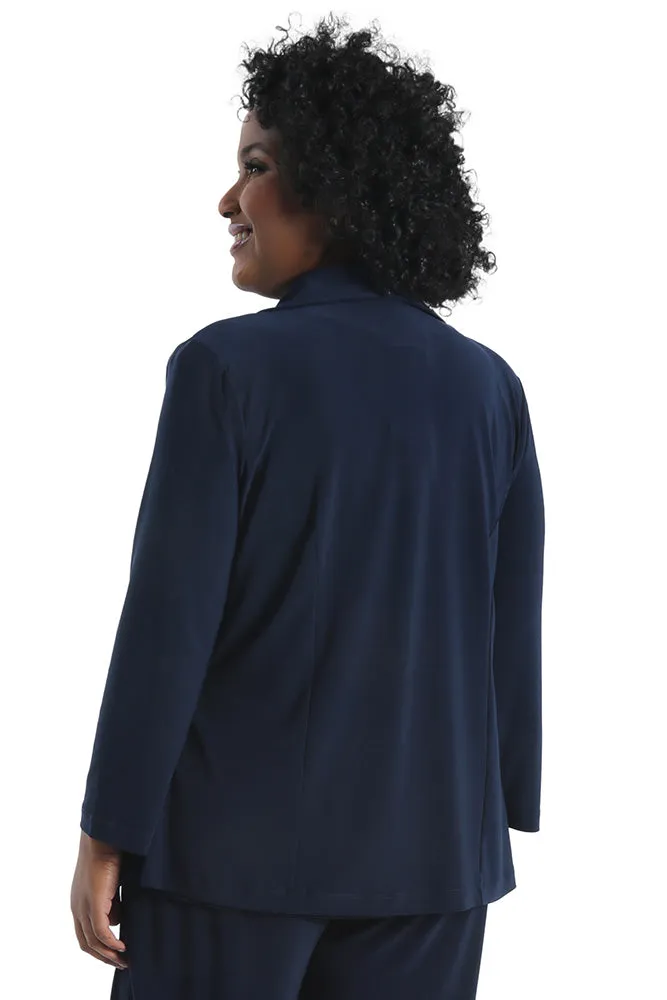 Vikki Vi Jersey Navy Blazer