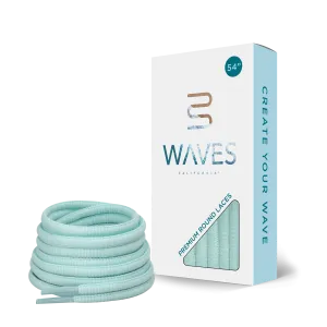 Waves California® Diamond Blue Premium Round Laces