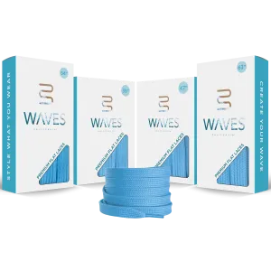 Waves California® University Blue Premium Flat Laces