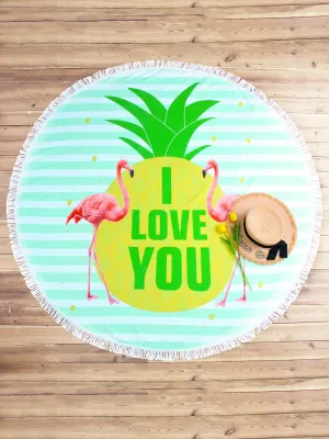 Wholesale Circular Pineapple Tassel Beach Scarf