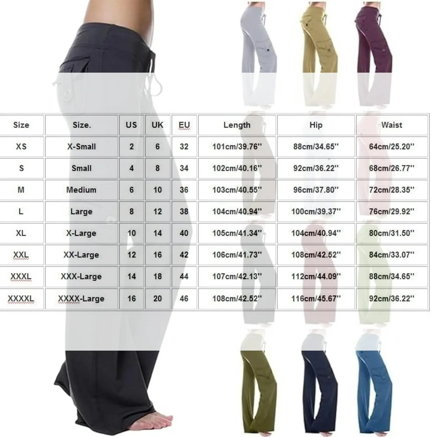 Wide Leg Yoga Pants for Women,Plus Size Cargo Trouser Pants High Waist Flare Leggings Bootcut Yoga Pants with Pockets