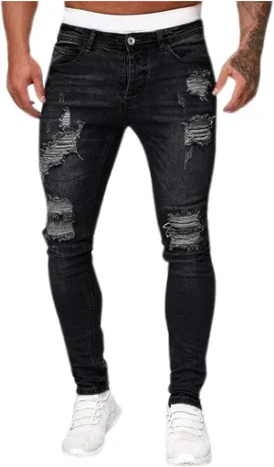 Women Jeans Jeans Frayed Holes Color Men Trousers Solid Washed Ripped Gradient Pants Boot Cut Pants for Women