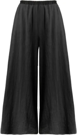 Women Linen Blend Summer Baggy Palazzo Lounge Pants High Waist Ankle Length Slim Fit Palazzo Lounge Pants Travel
