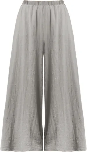 Women Linen Blend Summer Baggy Palazzo Lounge Pants High Waist Ankle Length Slim Fit Palazzo Lounge Pants Travel
