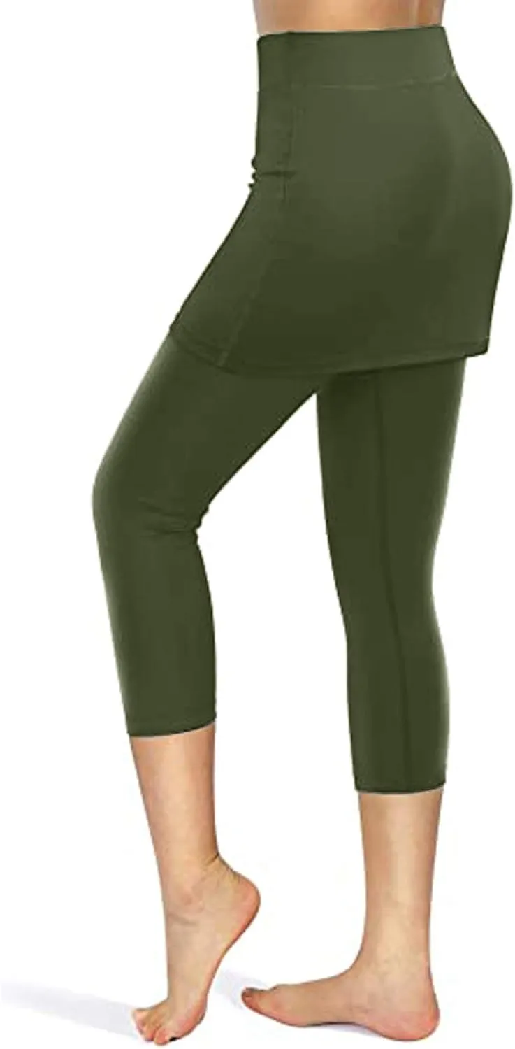 Women Sports Legging Skirts 2025 Trendy Beach Playing Tennis Yoga Sweatpant High Waisted Elastic Slim Fit Casual Pant
