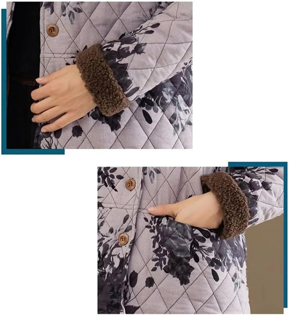 Women Winter Single-Breasted Fleece Warm Cotton-Padded Coat Loose And Comfortable Jacket
