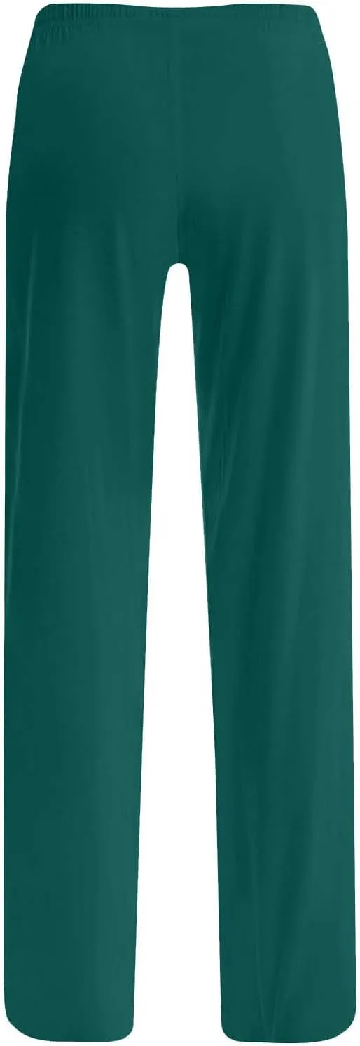 Womens Athletic Pants Straight Leg Lounge Trousers High Waisted Drawstring Soft Comfy Yoga Sweatpants with Pockets
