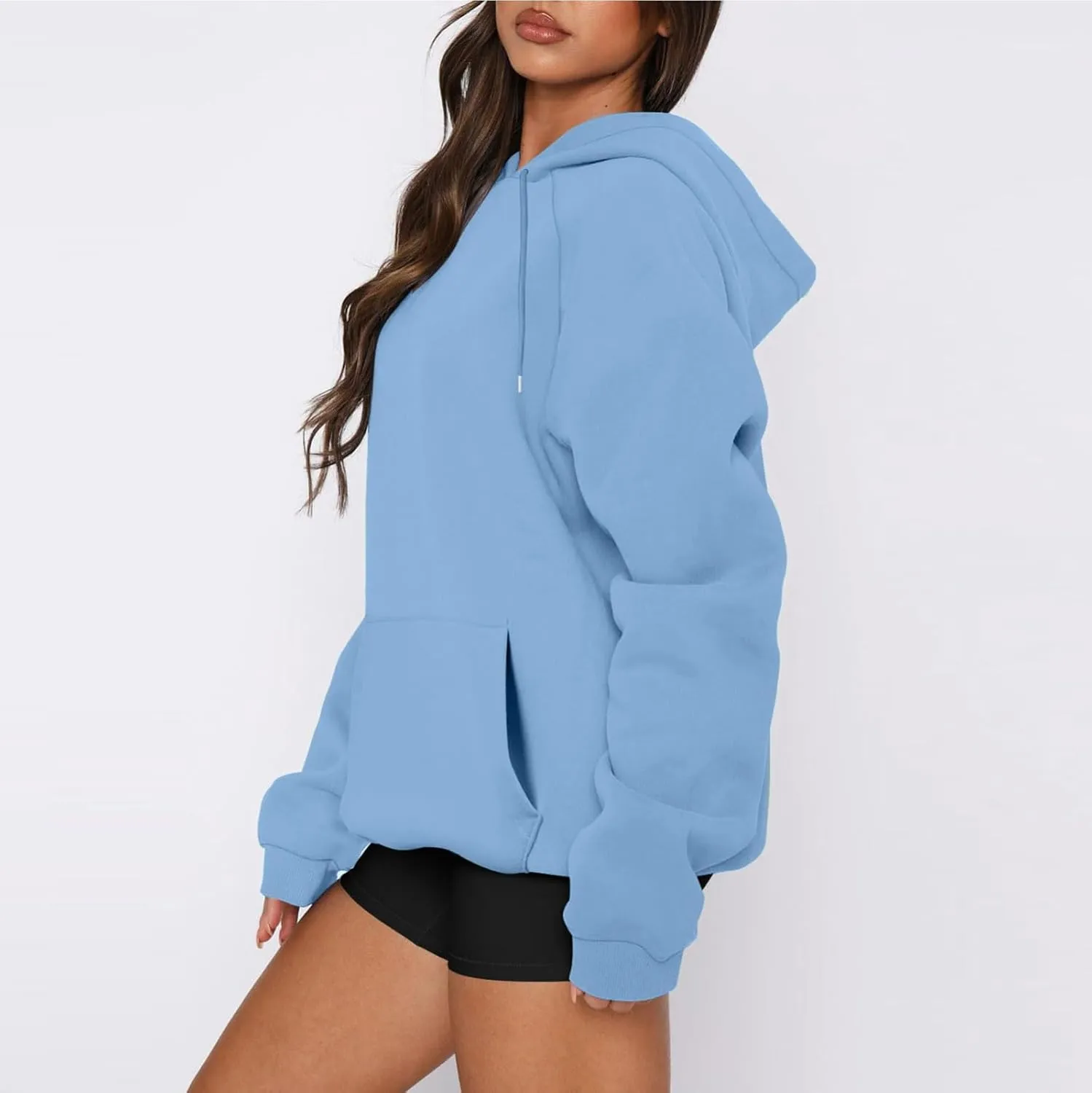 Women'S Casual Oversized Hoodie Soft Fleece Pullover Sweatshirt With Drawstring Perfect