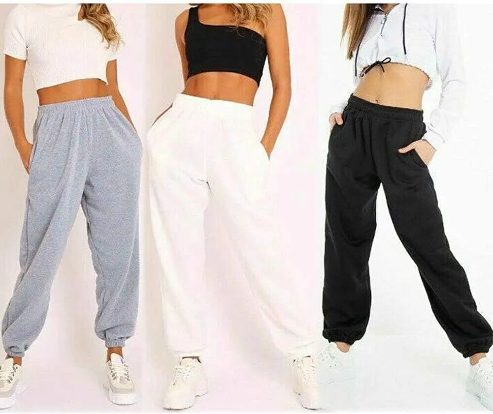 Women's Casual Sweatpants, High Waist Workout Jogger Pants Baggy Trousers, Running Jogging Harem Pants Active Lounge Trousers