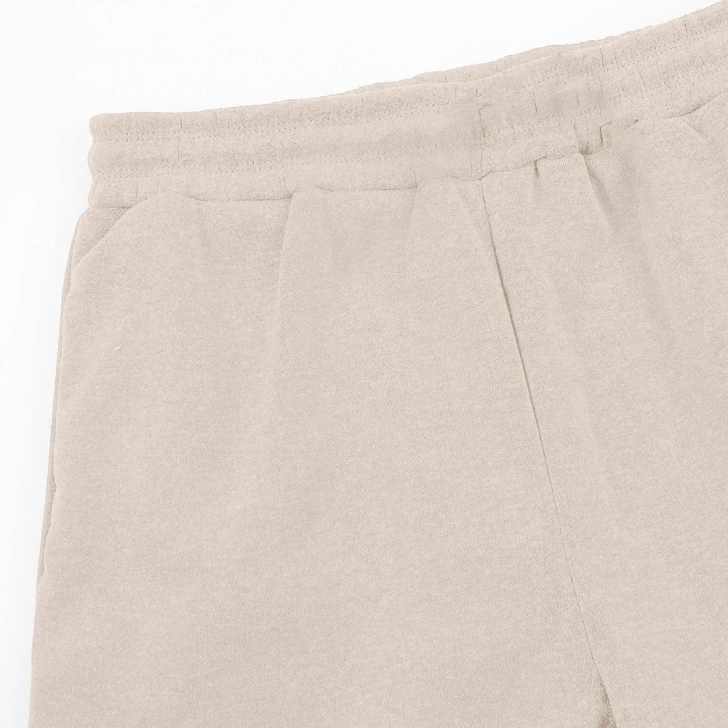 Womens Cotton Linen Jogger Pants Lightweight Elastic High Waist Trousers with Pockets Lounge Baggy Sweatpant for Yoga Gym