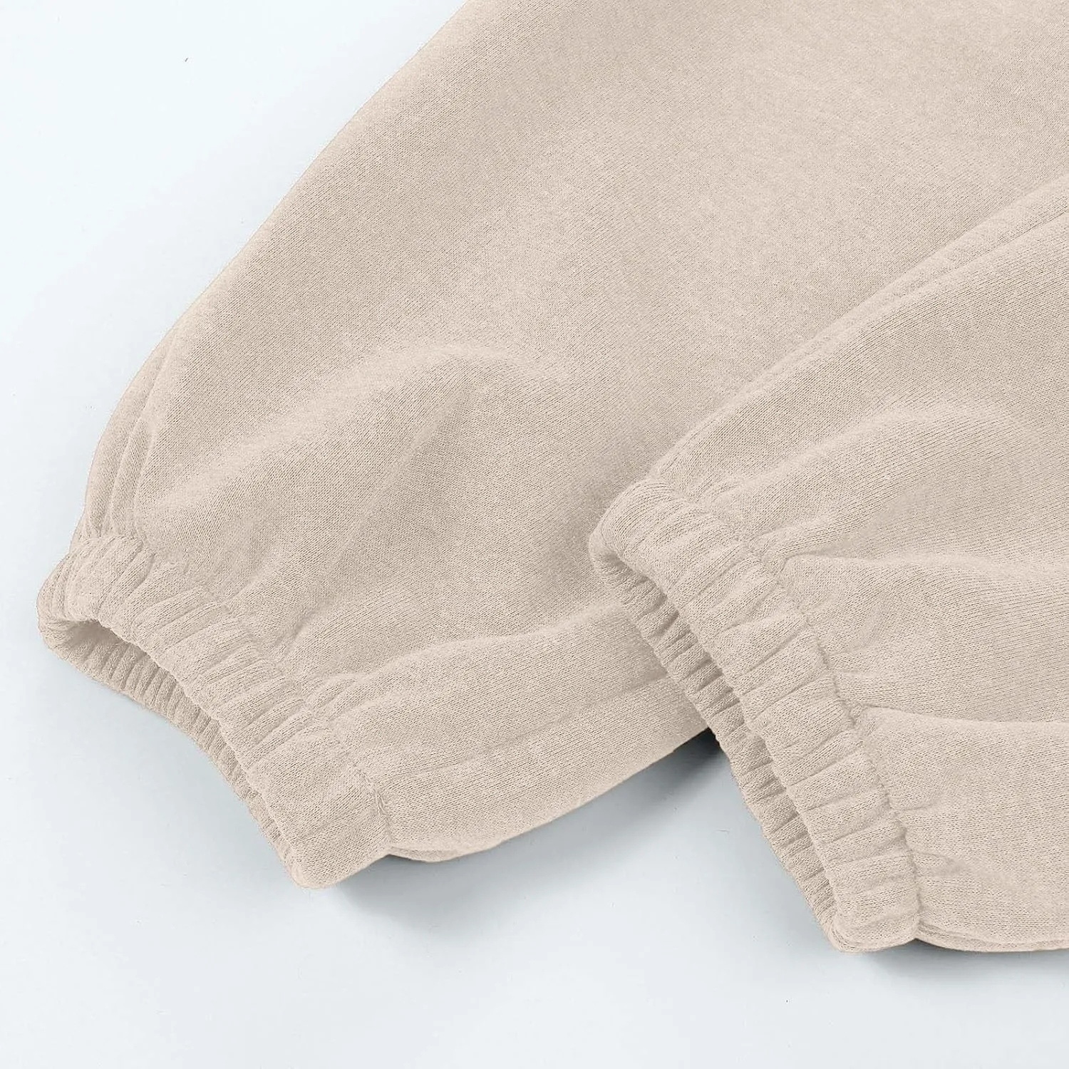 Womens Cotton Linen Jogger Pants Lightweight Elastic High Waist Trousers with Pockets Lounge Baggy Sweatpant for Yoga Gym
