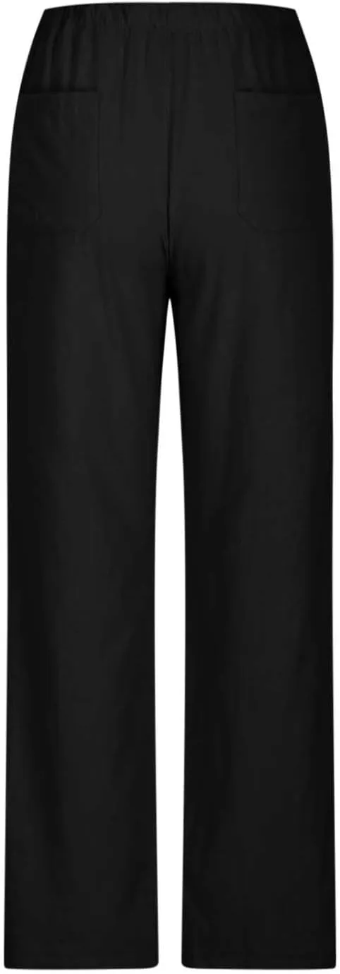 Women's Cotton Linen Straight Leg Pants Summer Casual Drawstring Pant Pockets Beach Vacation Trousers Comfy Clothing