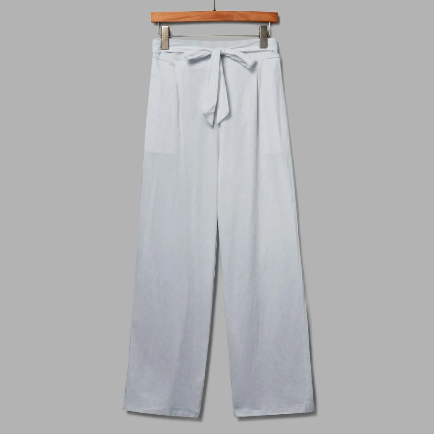 Women's Cotton Linen Summer Casual Loose Palazzo Lounge Pants Elastic Waist Lounge Pants Loose Fit Palazzo