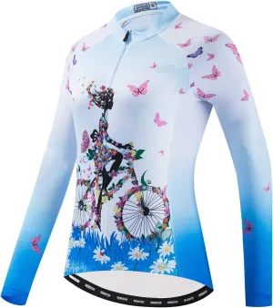 Women's Cycling Jersey, Short Sleeved Bike Shirt Mountain Jersey Comfortable Quick Dry Wear Top