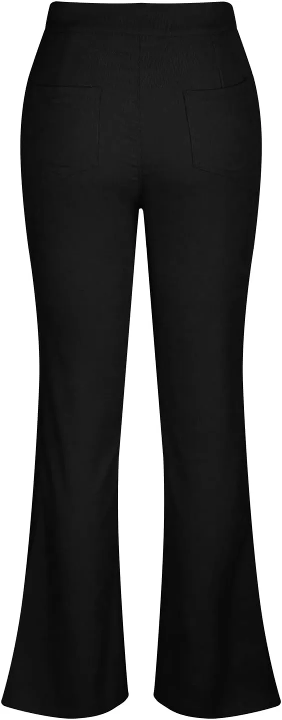 Womens Flare Jeans High Waist Stretchy Bell Bottom Denim Pants Fitted Wide Leg Jeans Girls Trousers Streetwear